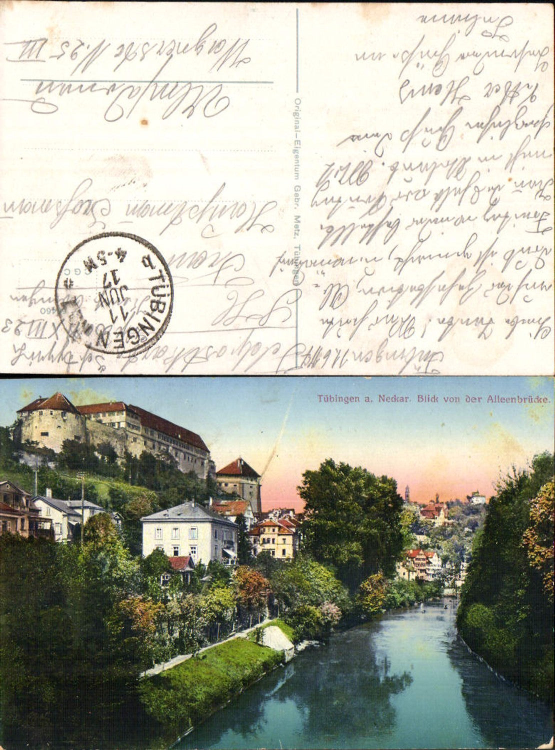 702195 Tübingen am Neckar Alleenbrücke Feldpost