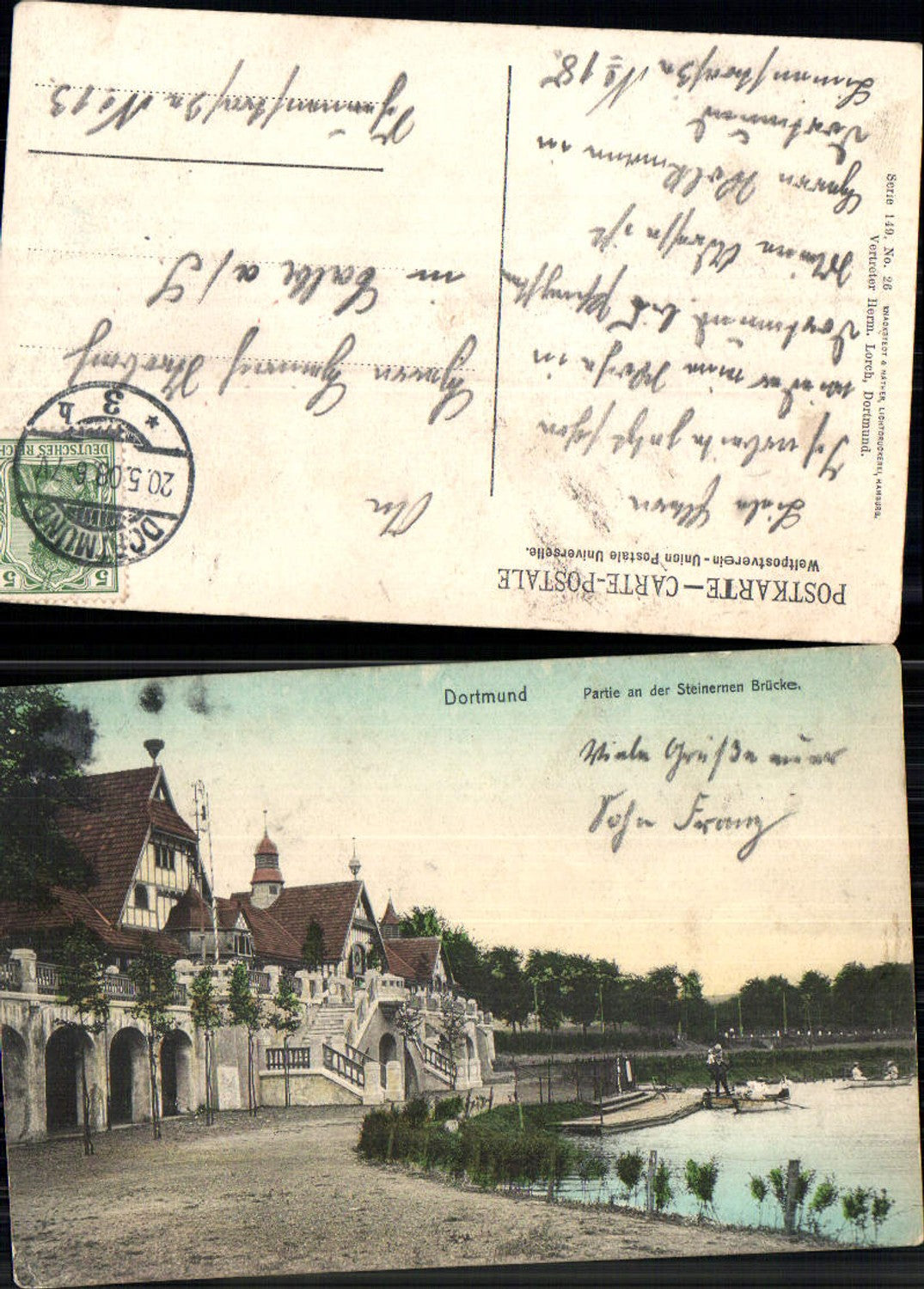 702231 Dortmund Partie an der Steinernen Brücke
