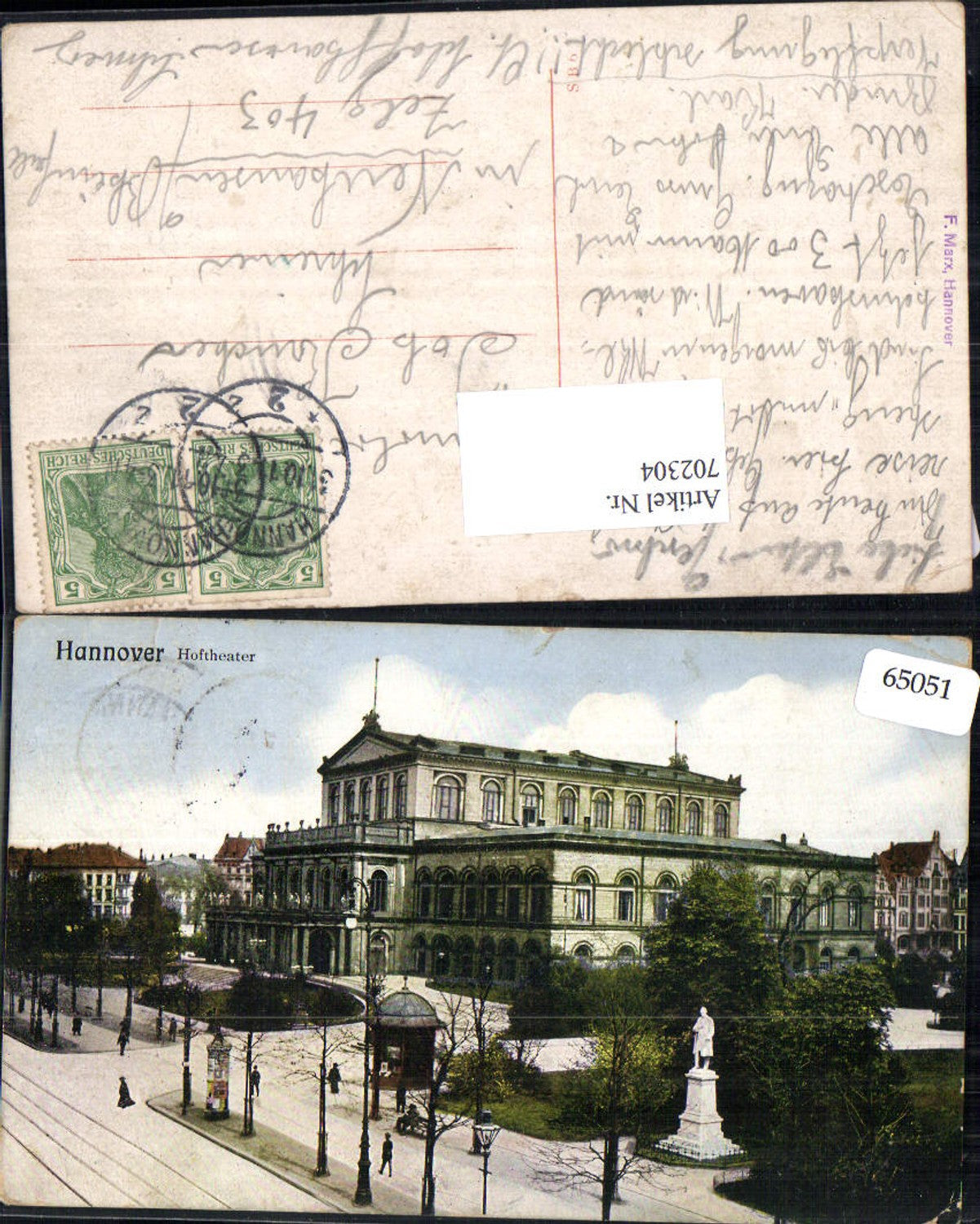 702304 Hannover Hoftheater Theater