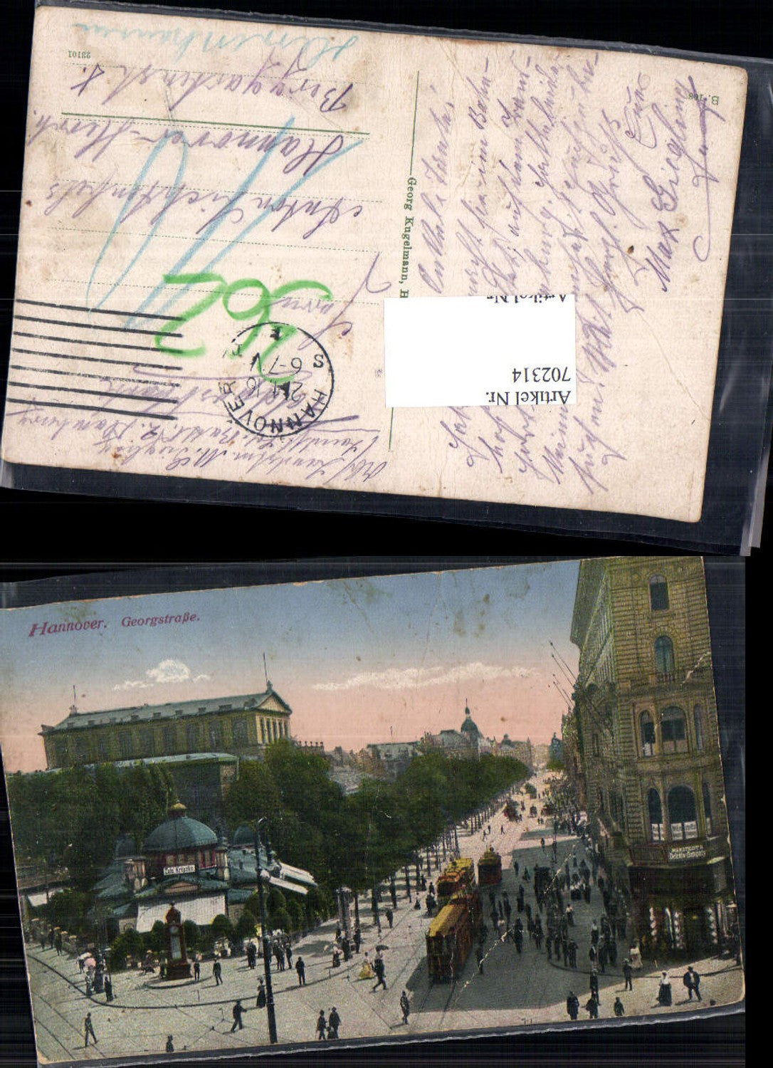 702314 Hannover Georgstraße Feldpost