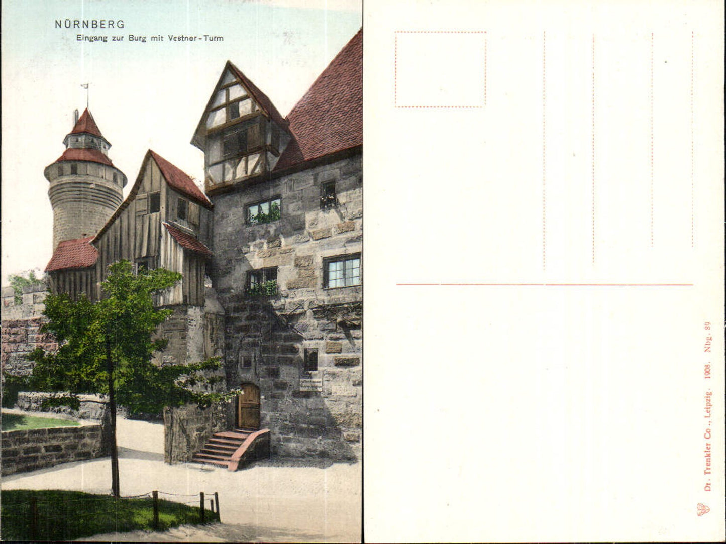 702367 Nürnberg Eingang zur Burg Vestner Turm pub Dr. Trenkler & Co. Nbg. 89