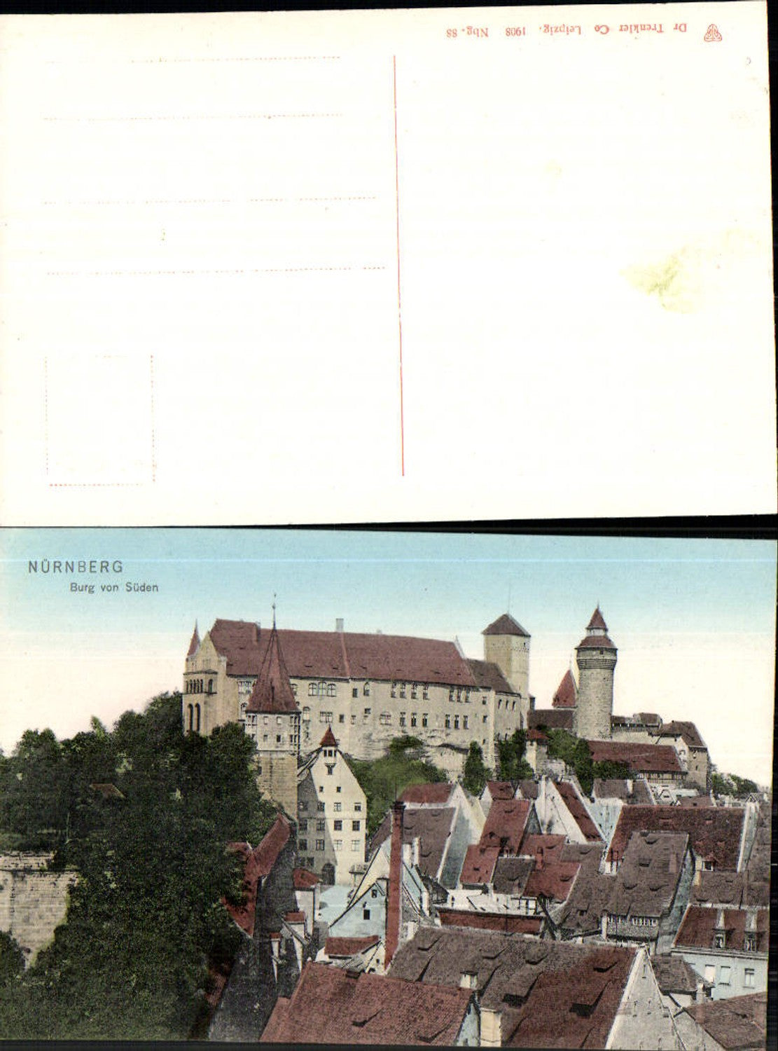 702380 Nürnberg Burg von Süden pub Dr. Trenkler & Co. Nbg. 88