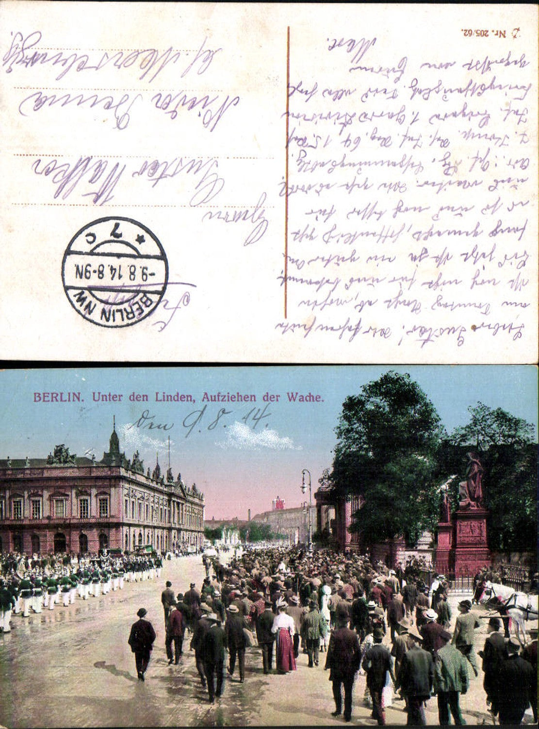 702434 Berlin Mitte Unter den Linden Aufziehen der Schlosswache Kutsche feldpost