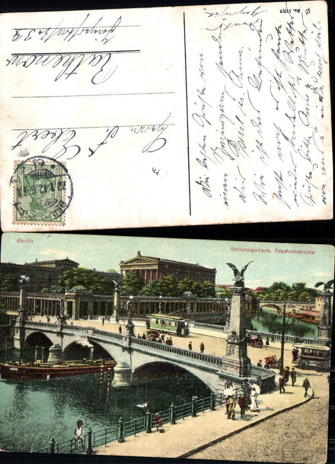 702506 Berlin Nationalgalerie Brücke Schiff