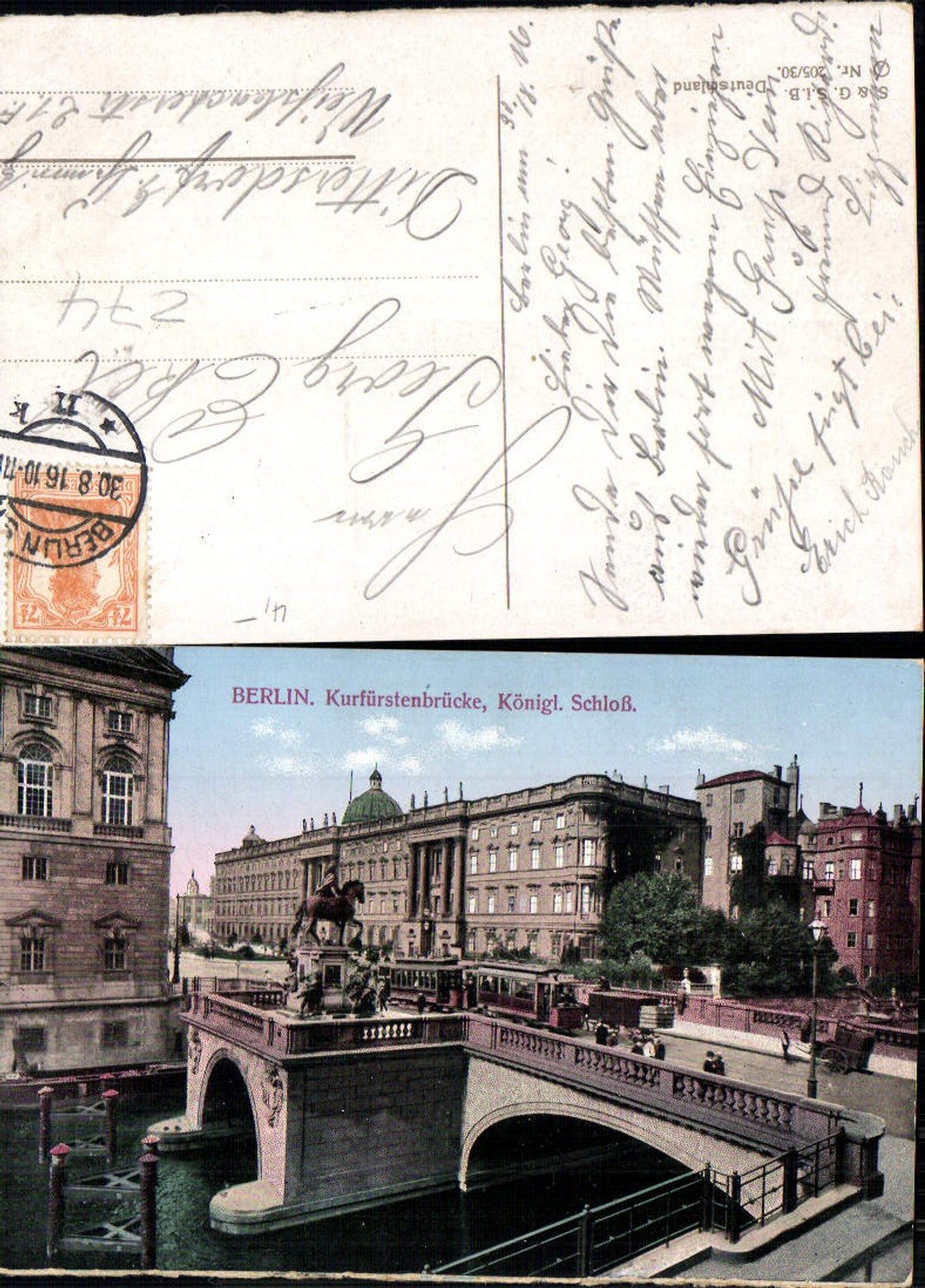 702518 Berlin Kurfürstenbrücke Schloss Brücke gel Dittersdorf Chemnitz