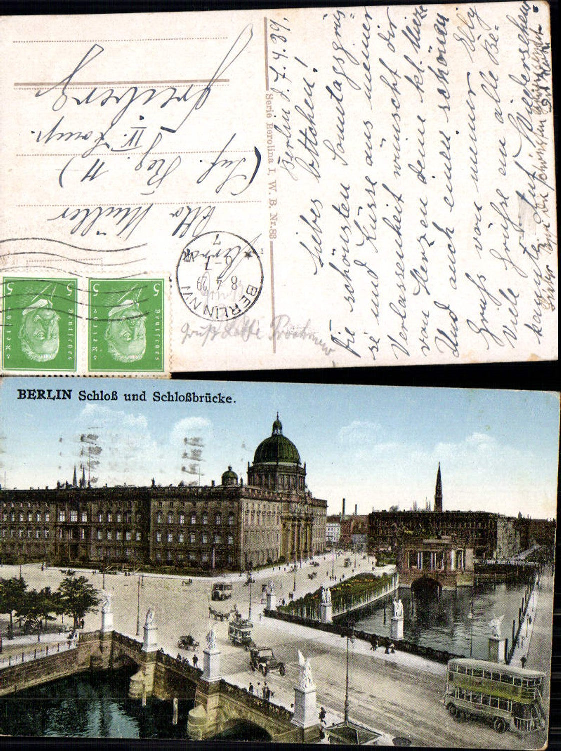 702527 Berlin Schloss Brücke Bus Autobus Doppeldeckerbus