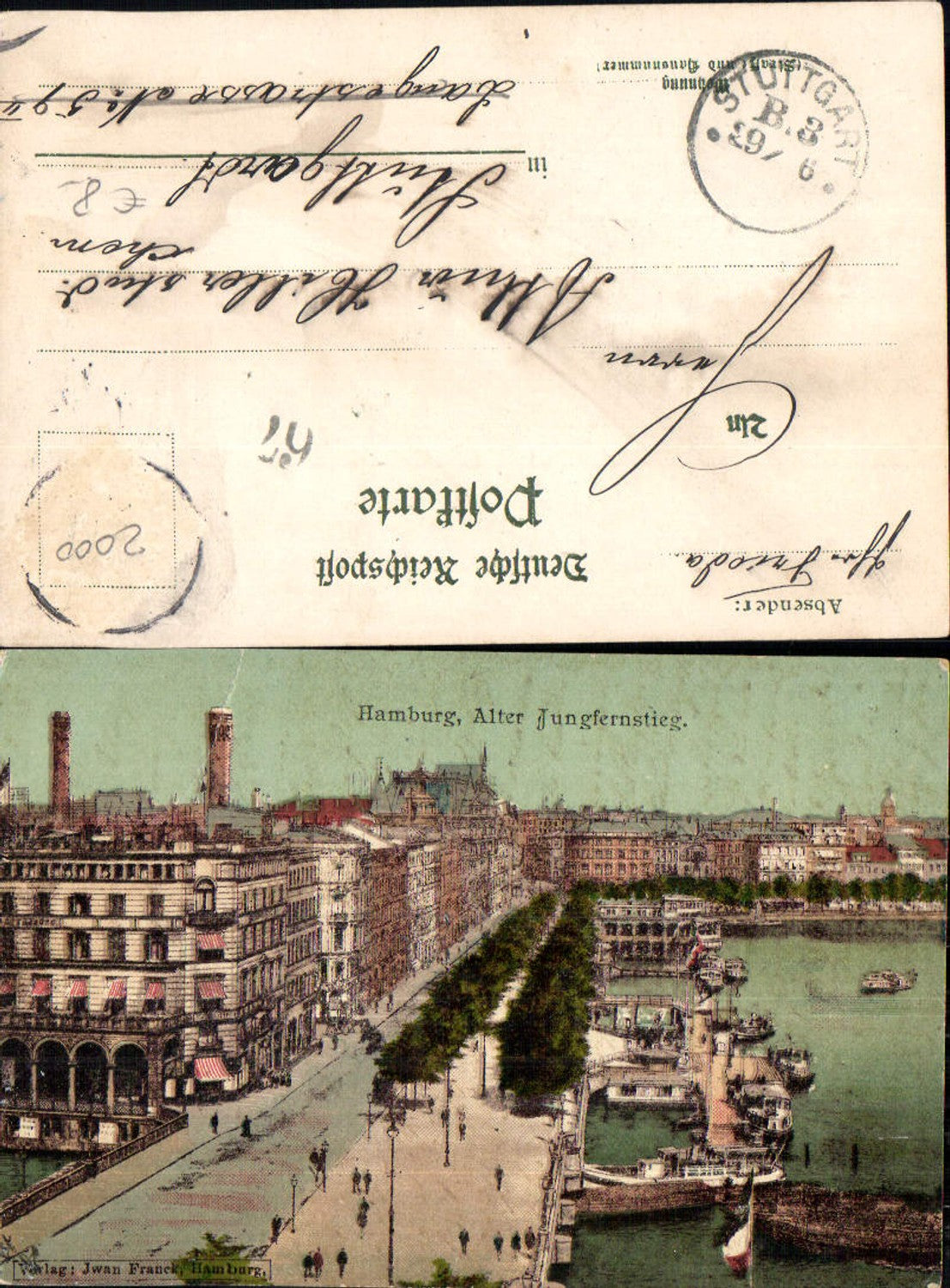 702589 Hamburg Alter Jungfernstieg pub Iwan Franck