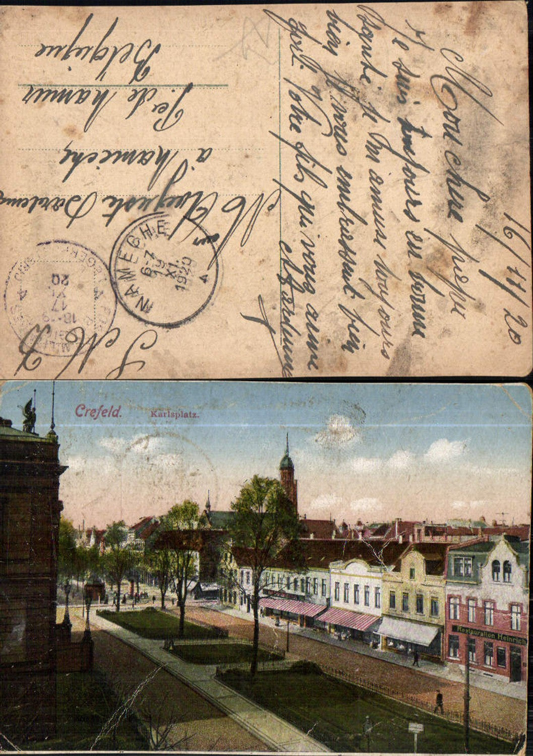 702697 Crefeld Krefeld Karlsplatz Feldpost
