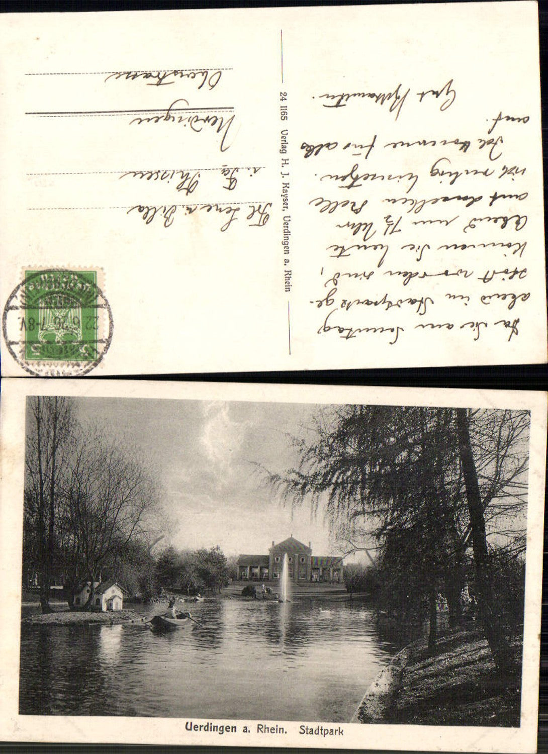 702915 Uerdingen am Rhein Stadtpark Bez. Krefeld Crefeld