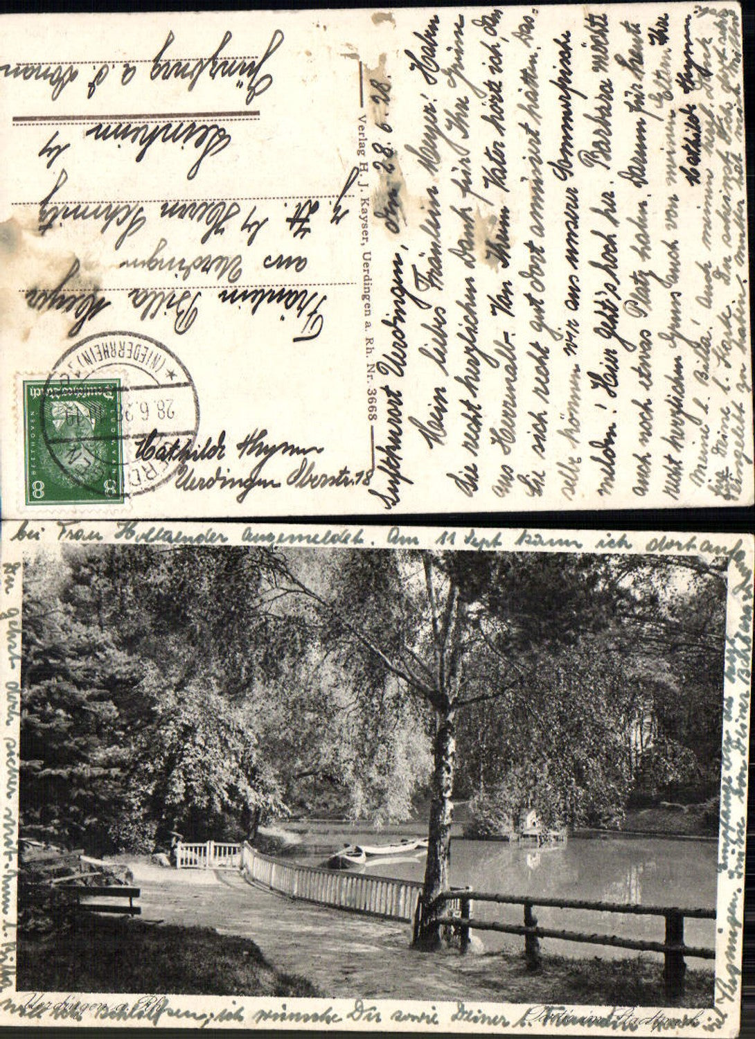 Uerdingen am Rhein Stadtpark Bez. Krefeld Crefeld gel Leinheim Günzburg