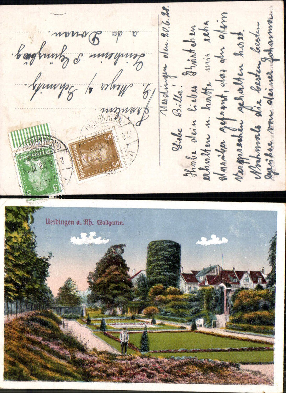 702917 Uerdingen am Rhein Wallgarten Krefeld gel Leinheim Günzburg