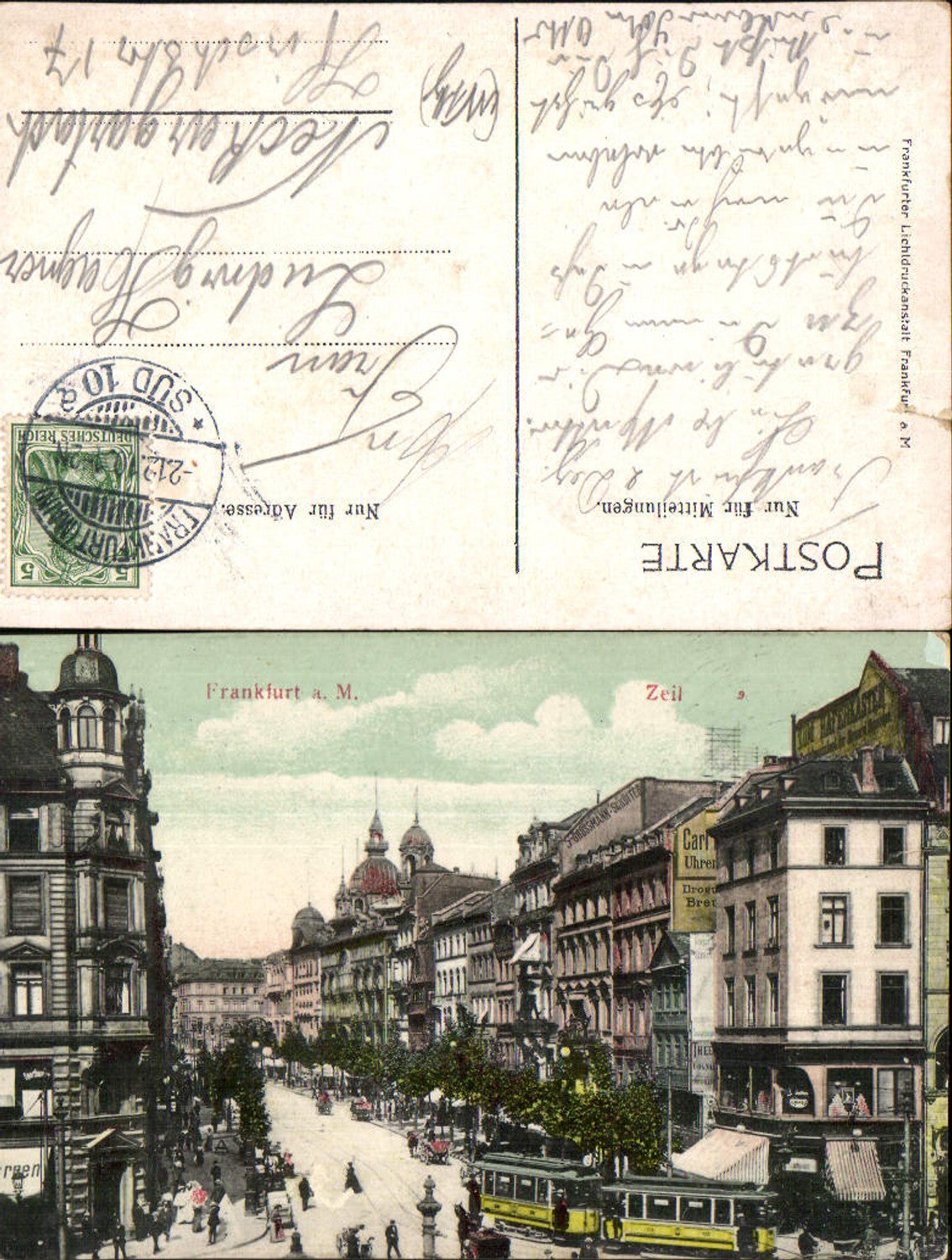 703023 Frankfurt am Main Zeil Straßenbahn gel Neckargartach Heilbronn