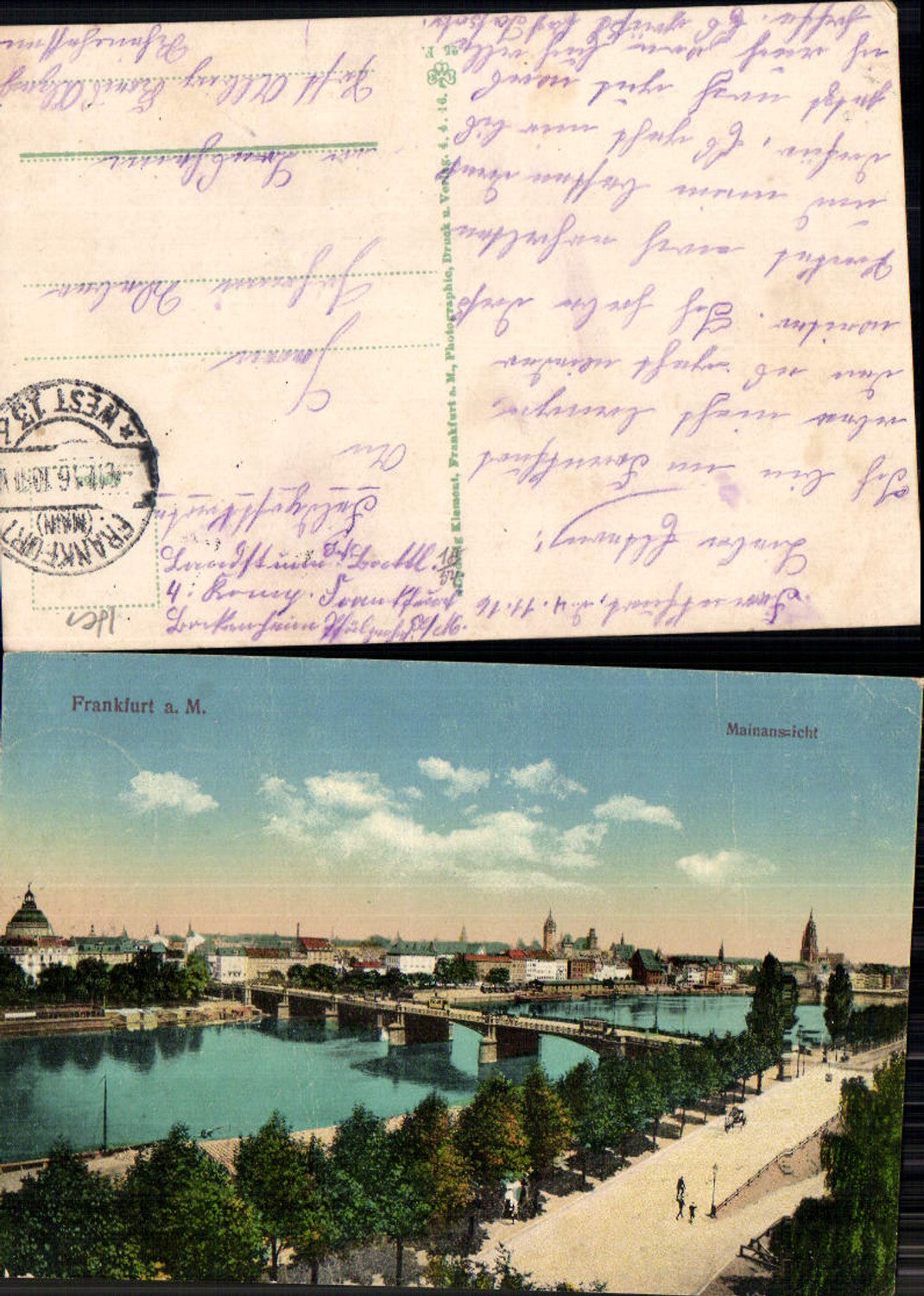 703039 Frankfurt am Main Mainbrücke Brücke Dampfer