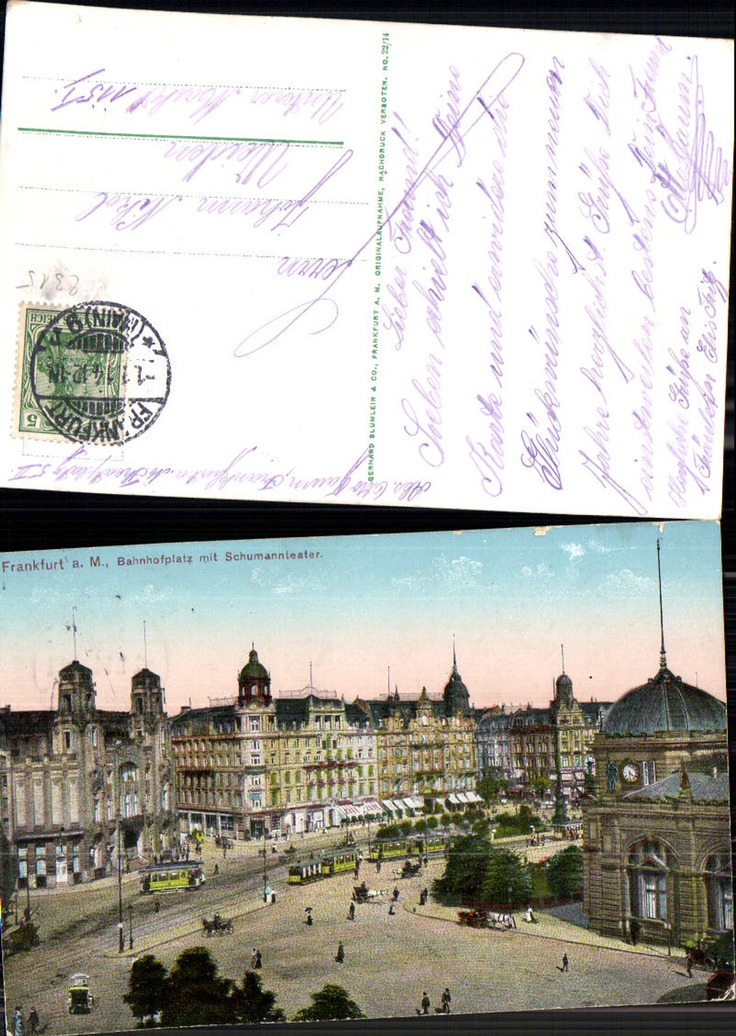 703046 Frankfurt am Main Bahnhofplatz Schumanntheater Theater gel Weiden