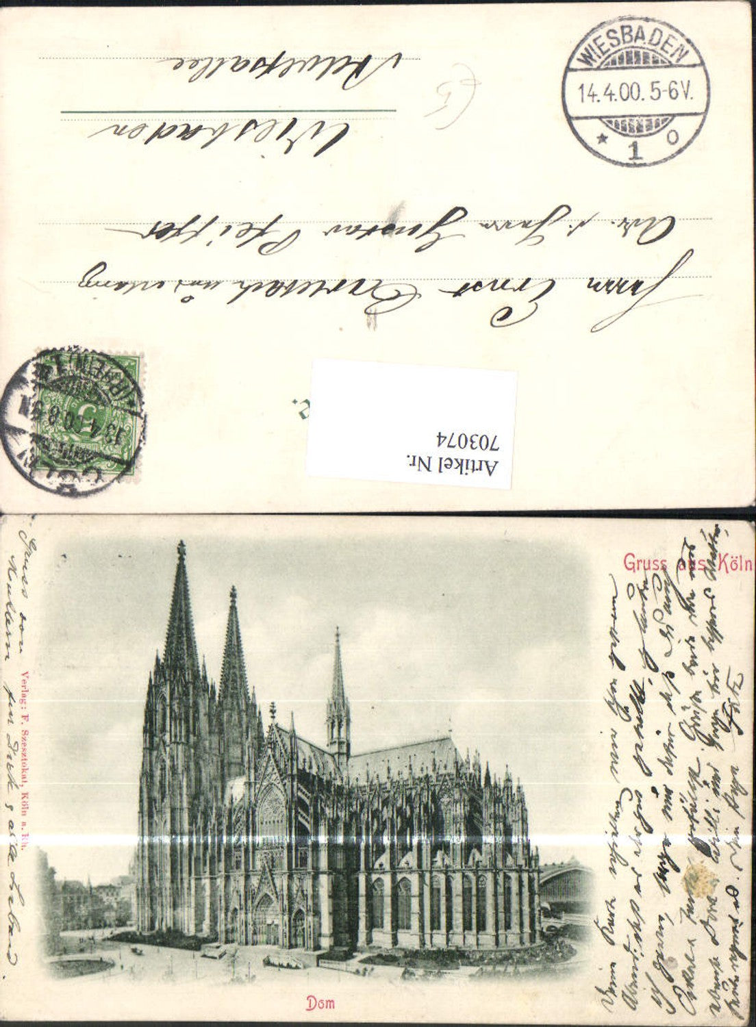 703074 Gruss aus Köln am Rhein 1899