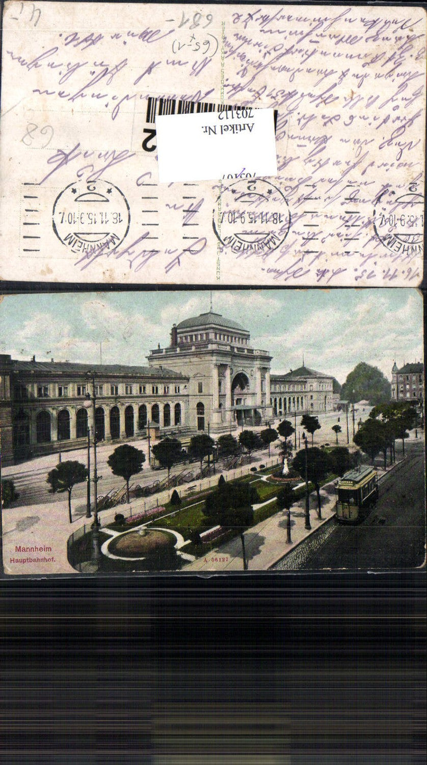 Mannheim Bahnhof Straßenbahn Feldpost Derendingen Tübingen