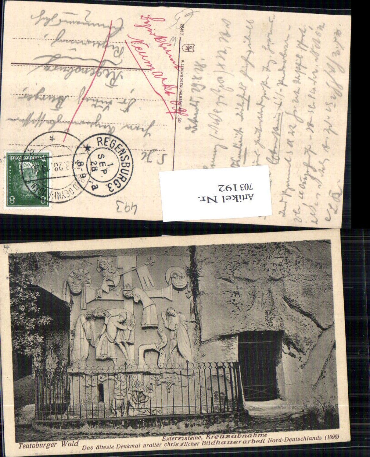 703192 Teutoburger Wald Detmold Lippe Externsteine Kreuzabnahme