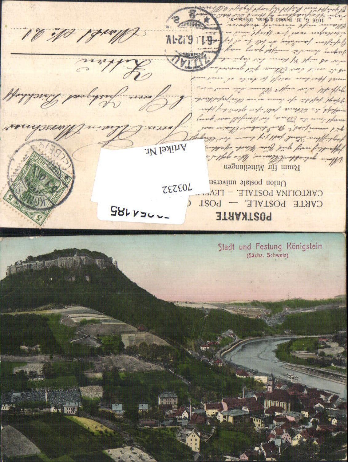 703232 Stadt u. Festung Königstein Sächsische Schweiz