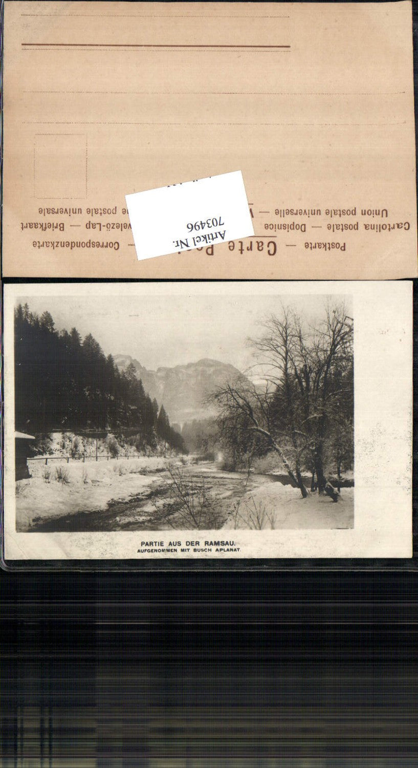 703496 Foto-AK Partie aus der Ramsau bei Berchtesgaden Aufgen. Busch Aplanat