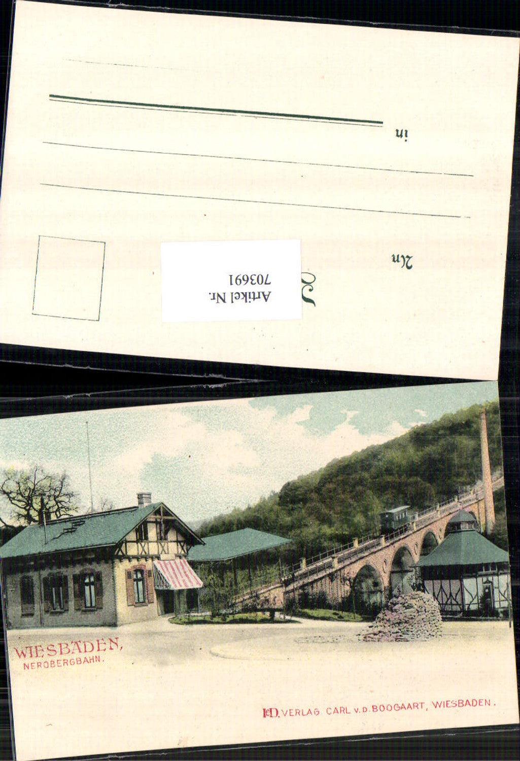 703691 Neroberg Nerobergbahn Wiesbaden Drahtseilbahn REPRODUKTION
