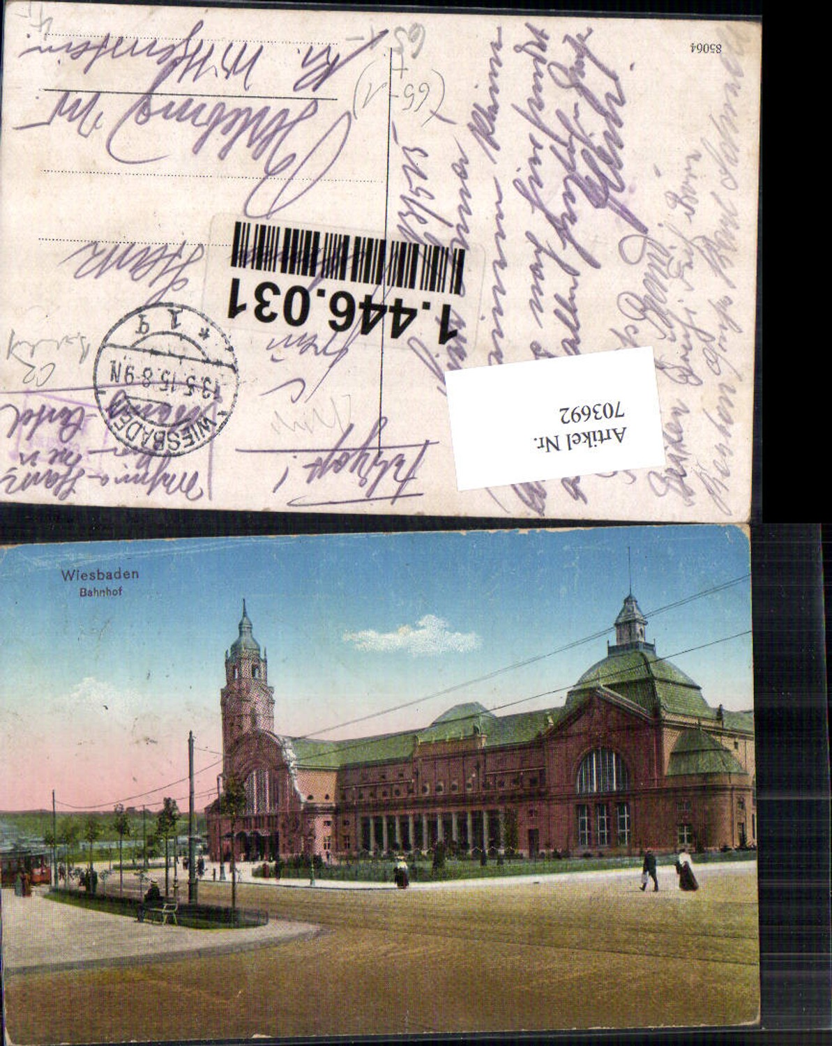 703692 Wiesbaden Bahnhof Feldpost Berleburg Wittgenstein