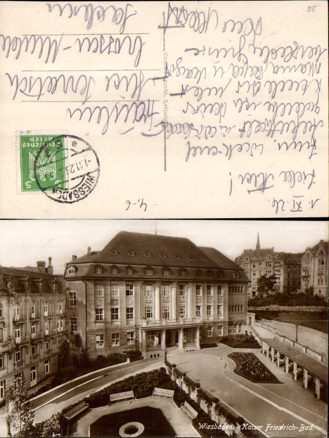 703719 Wiesbaden Kaiser Friedrich Bad Foto-AK