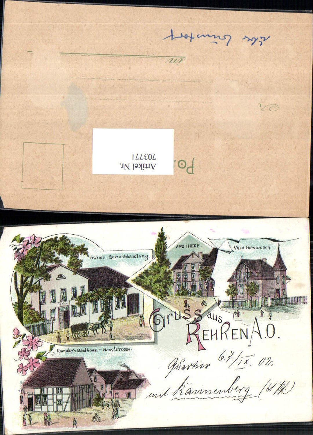 703771 Lithographie Rehren A.O. Auetal Obernkirchen LK Schaumburg