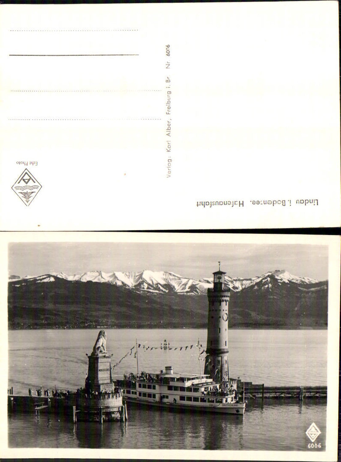 703941 Lindau am Bodensee Hafen Leuchtturm Dampfer