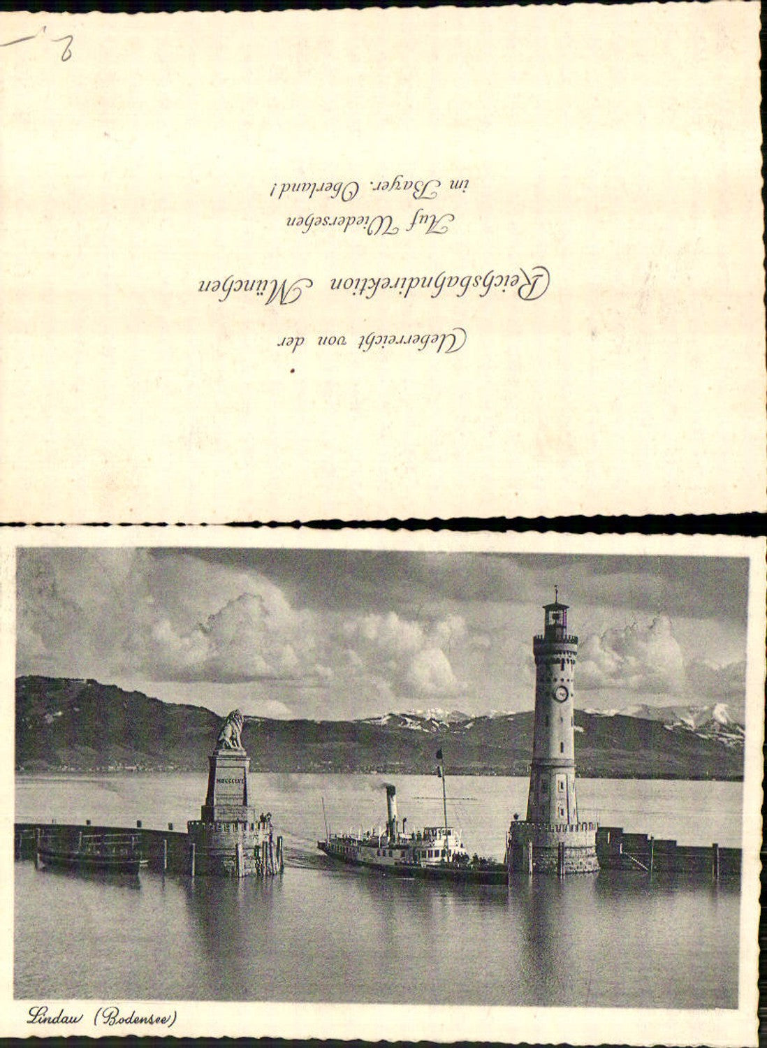 703943 Lindau am Bodensee Hafen Leuchtturm Dampfer