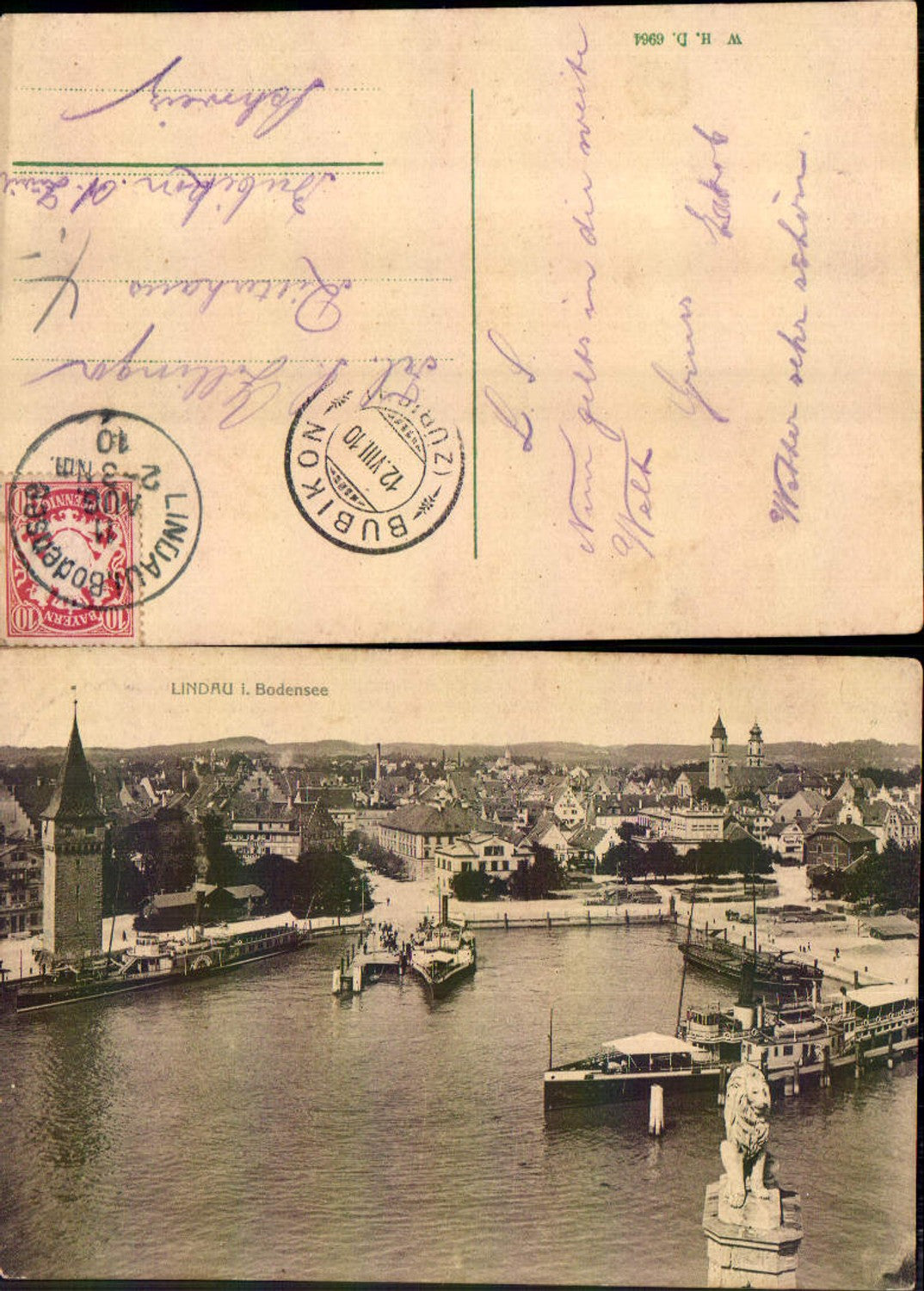 703961 Lindau am Bodensee Hafen Leuchtturm pub W.H.D. 6964