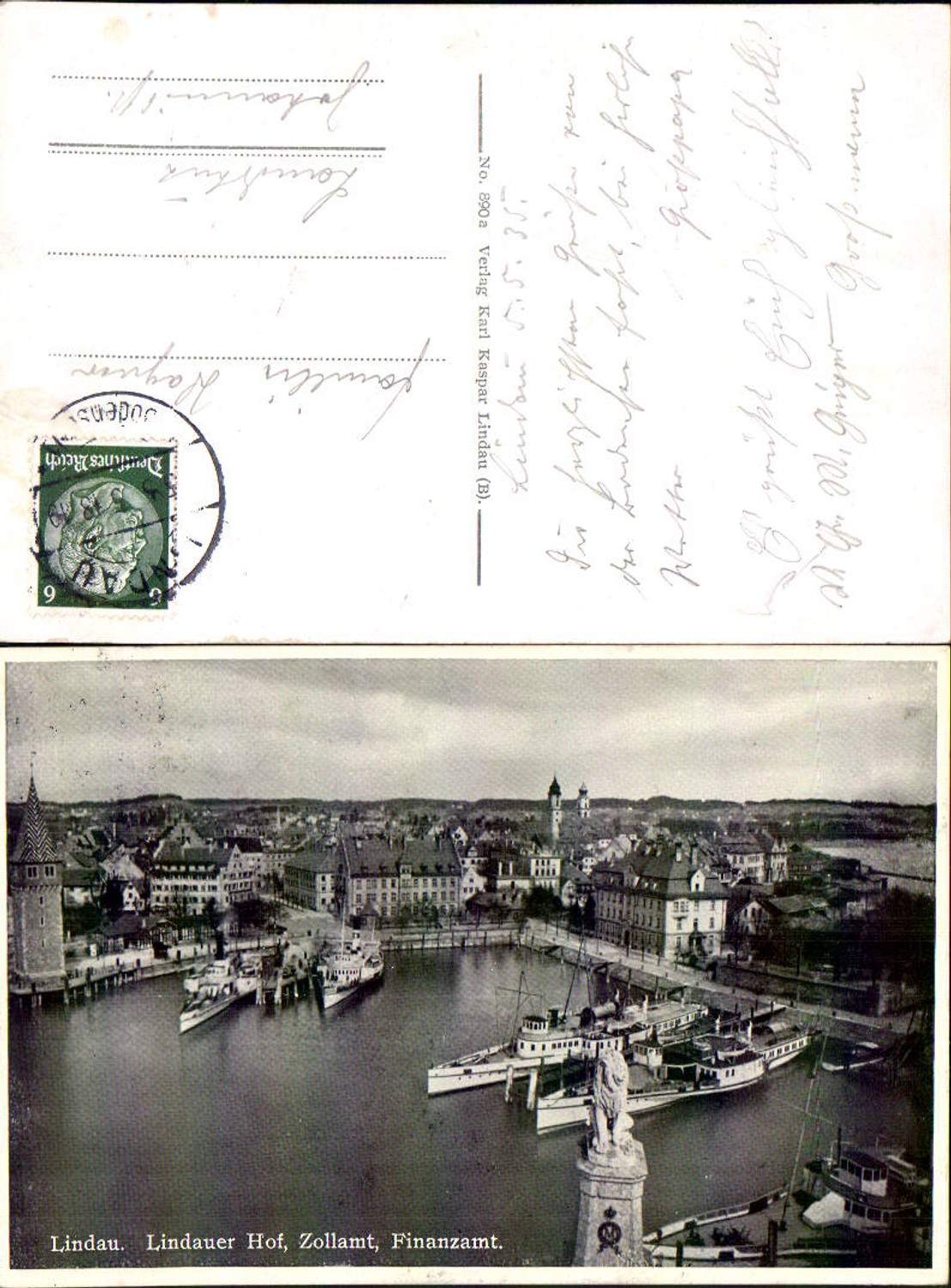 703962 Lindau am Bodensee Hafen Leuchtturm Zollamt Finanzamt Lindauer Hof