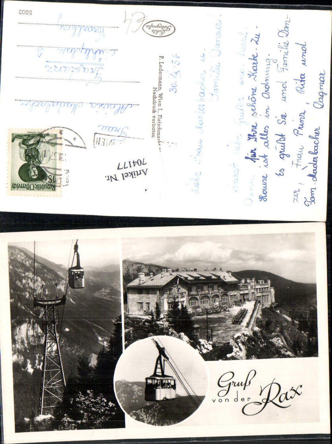 704177 Gruss v.d. Rax Prein Hirschwang gel Frastanz Bregenzerwald