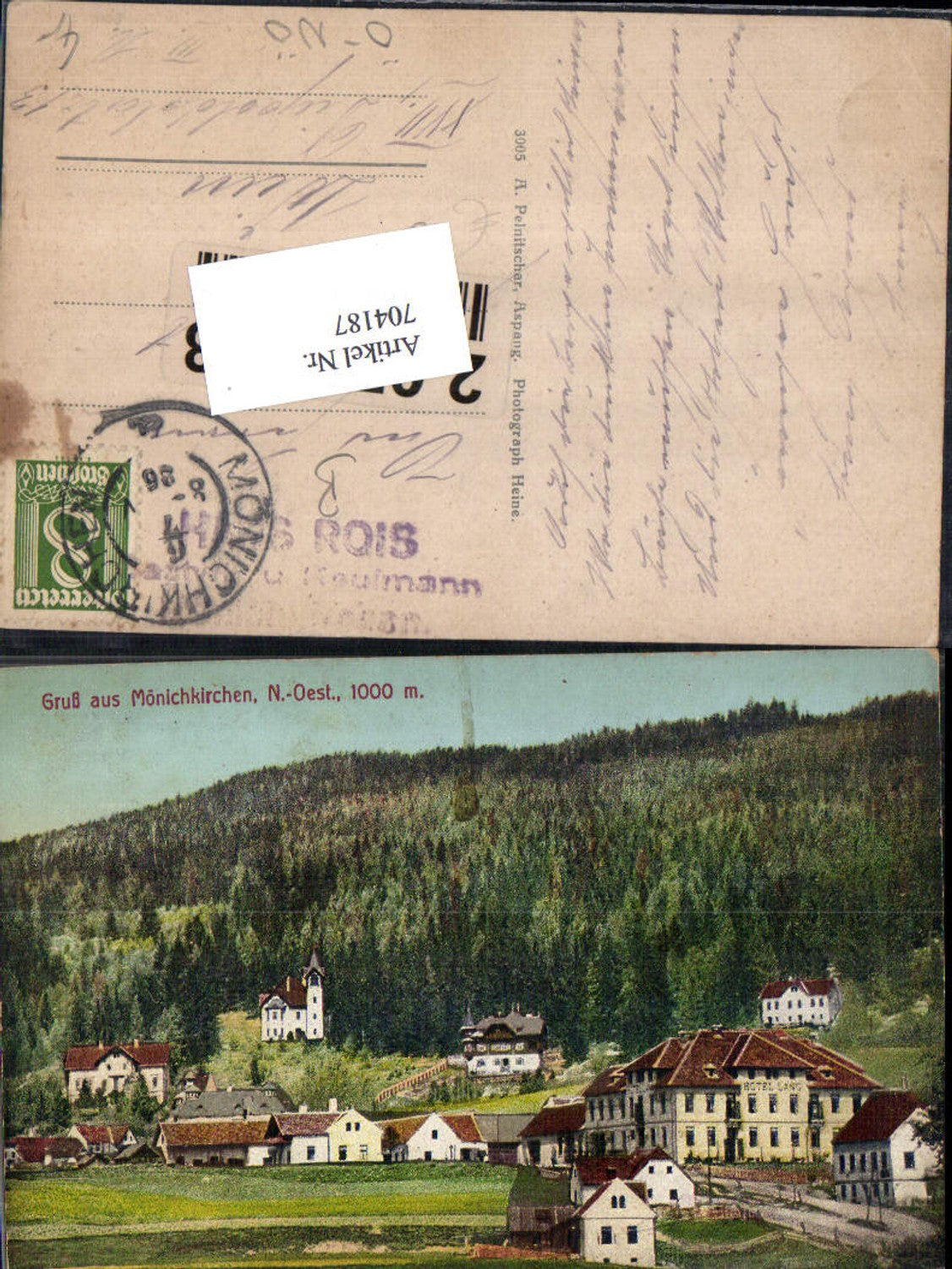 704187 Mönichkirchen 1926 Hotel Lang