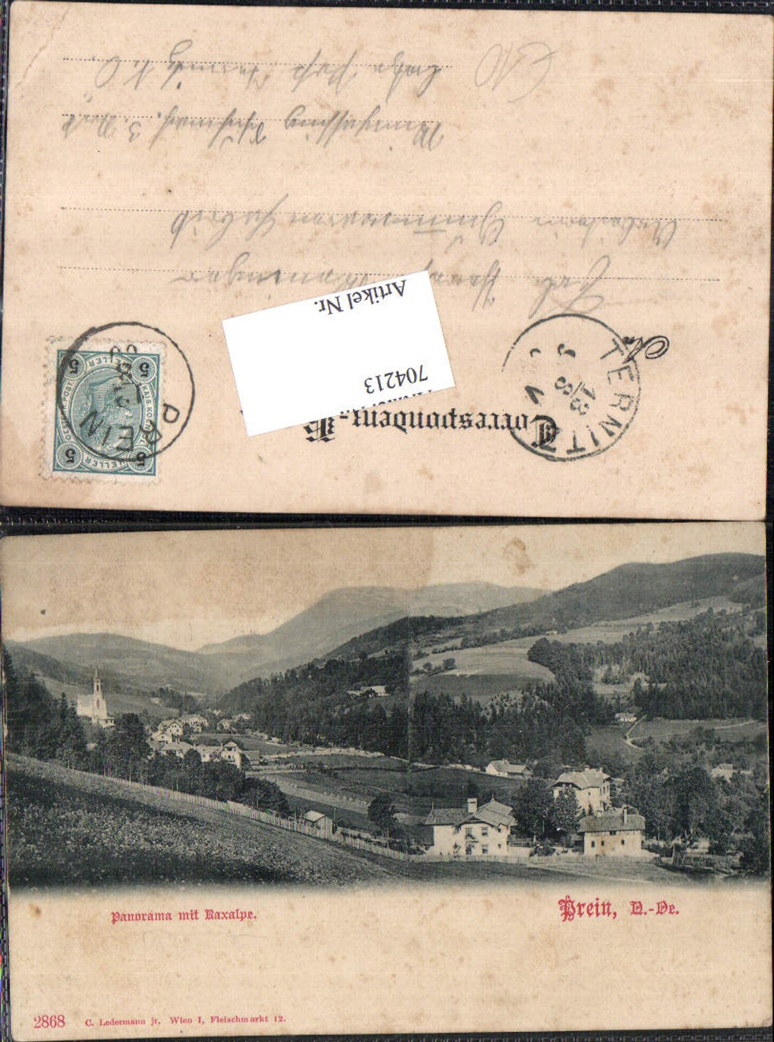 704213 Prein an der Rax um 1900 pub Ledermann 2868