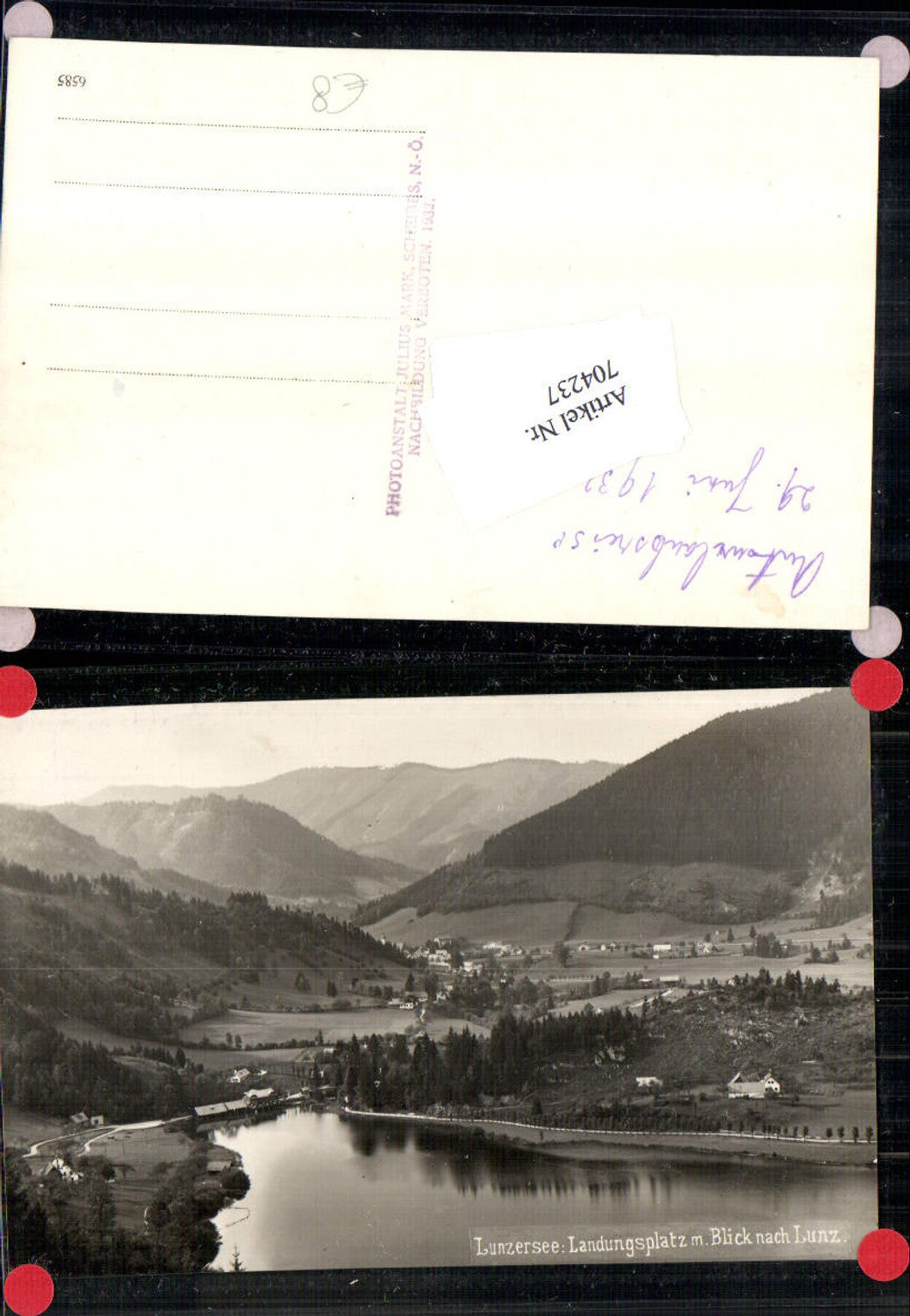 704237 Lunzersee bei Lunz am See Landungsplatz pub Julius Mark Scheibbs