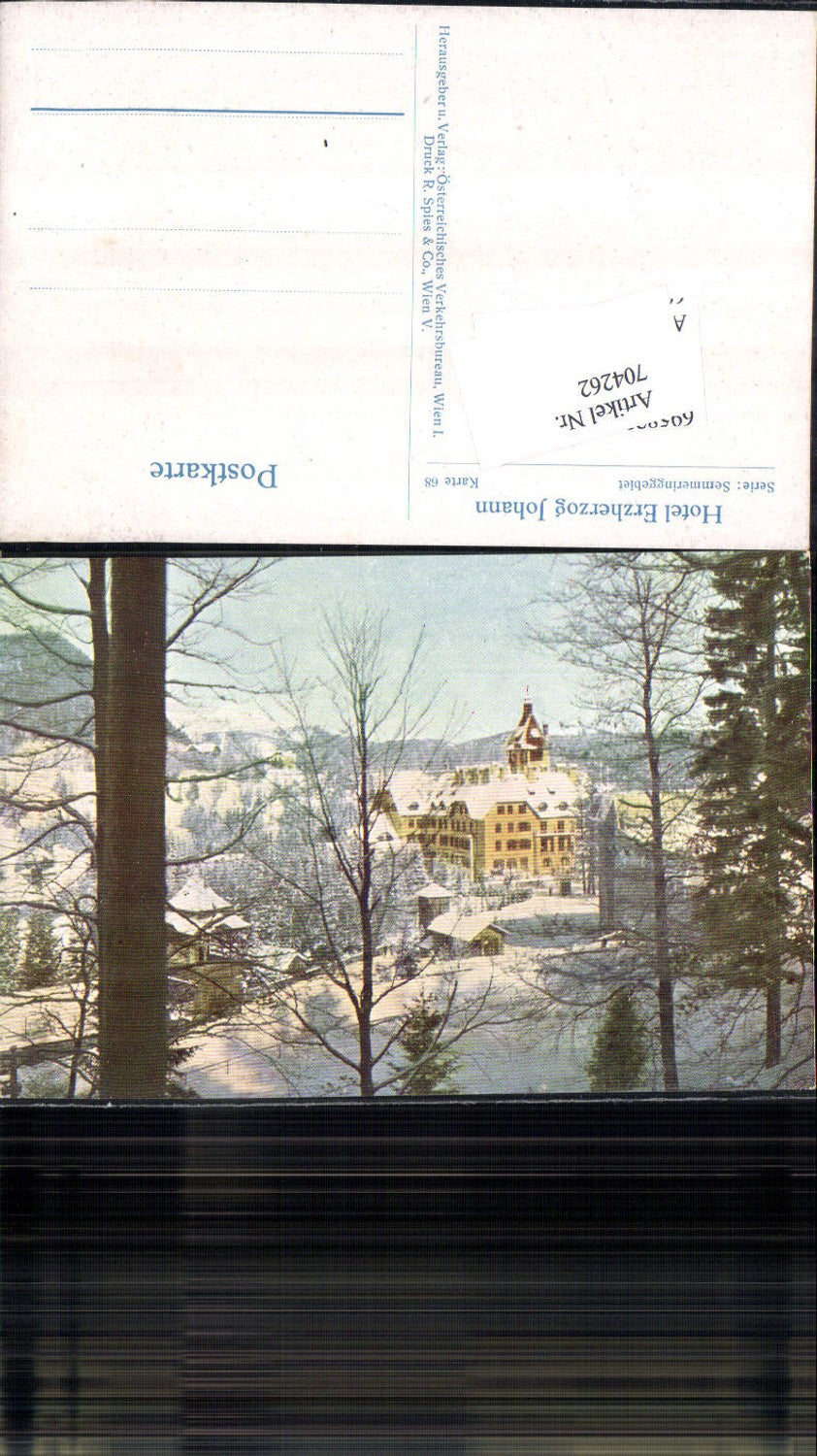 704262 Hotel Erzherzog Johann Semmering Semmeringgebiet