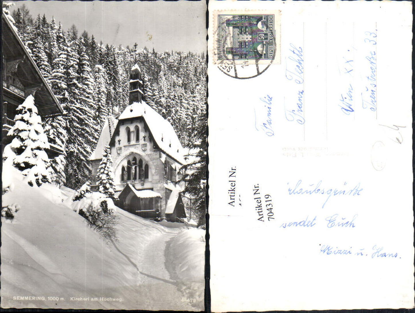 704319 Semmering kapelle Kircherl Hochweg