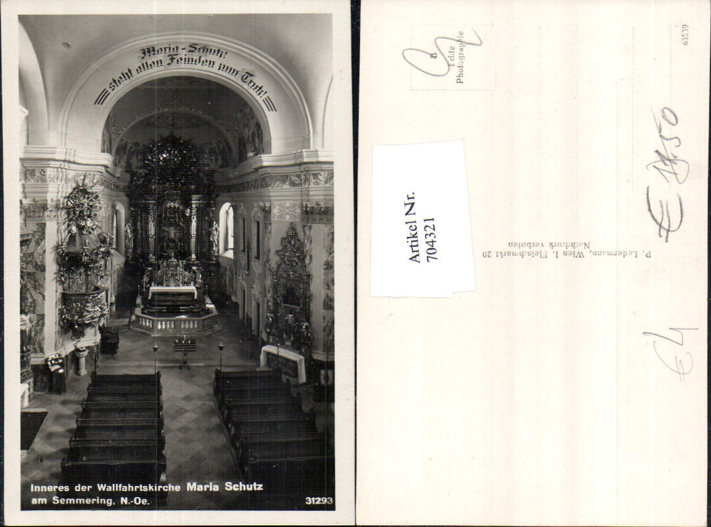 704321 Maria Schutz am Semmering Kirche Innen