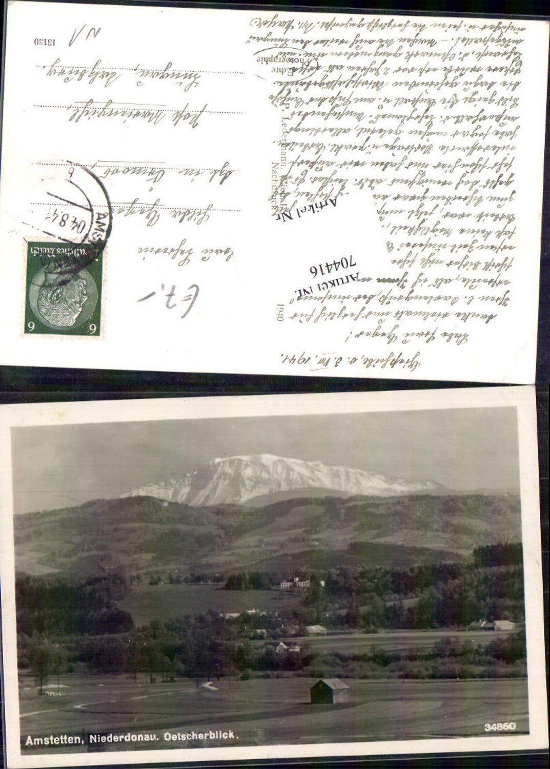 704416 Amstetten m. Ötscher Giesshübl Gieshübl Schule