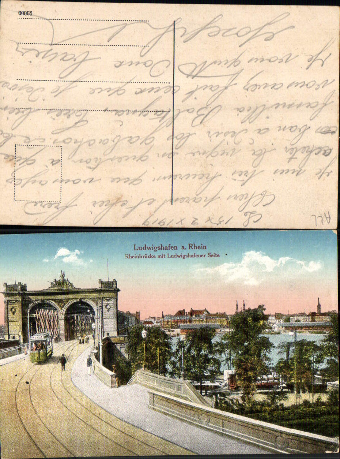 704536 Ludwigshafen am Rhein Rheinbrücke Tram Tramway