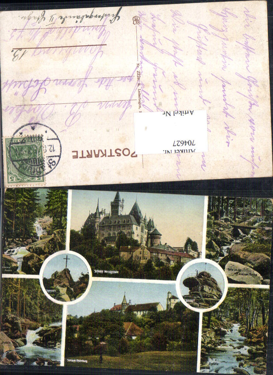 704627 Schloss Wernigerode Ilsenburg Harz Stp. Staßfurt