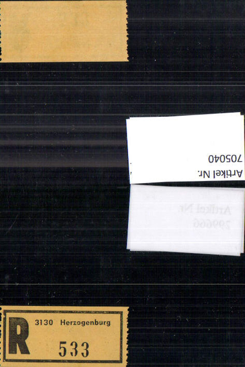 705040 Einschreibezettel Rekozettel R-Zettel Herzogenburg