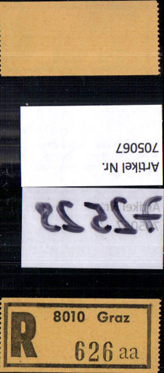 705067 Registration slip Reko slip R-slip Graz