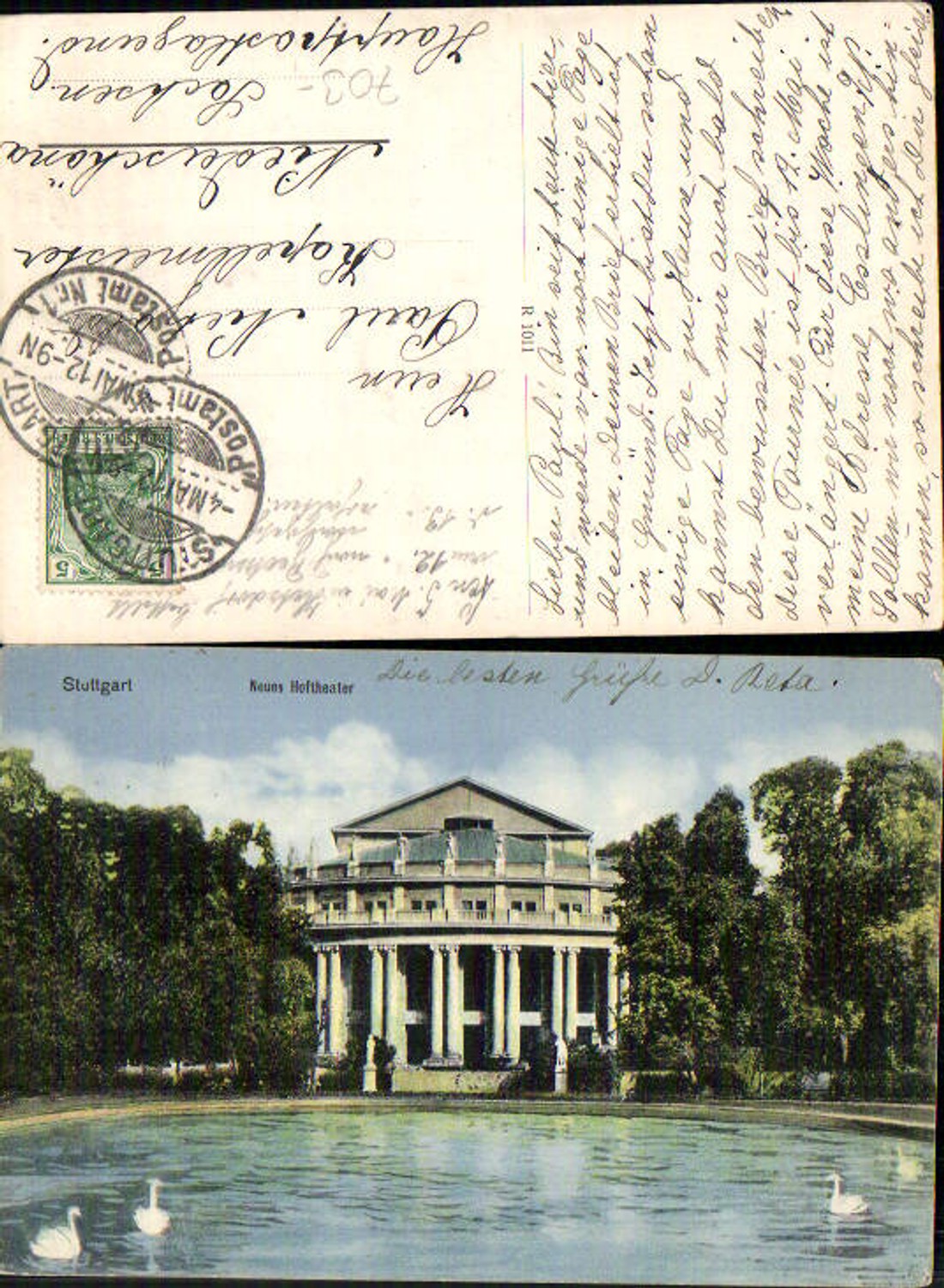 705228 Stuttgart Neues Hoftheater Theater gel Niederschöna Sachsen