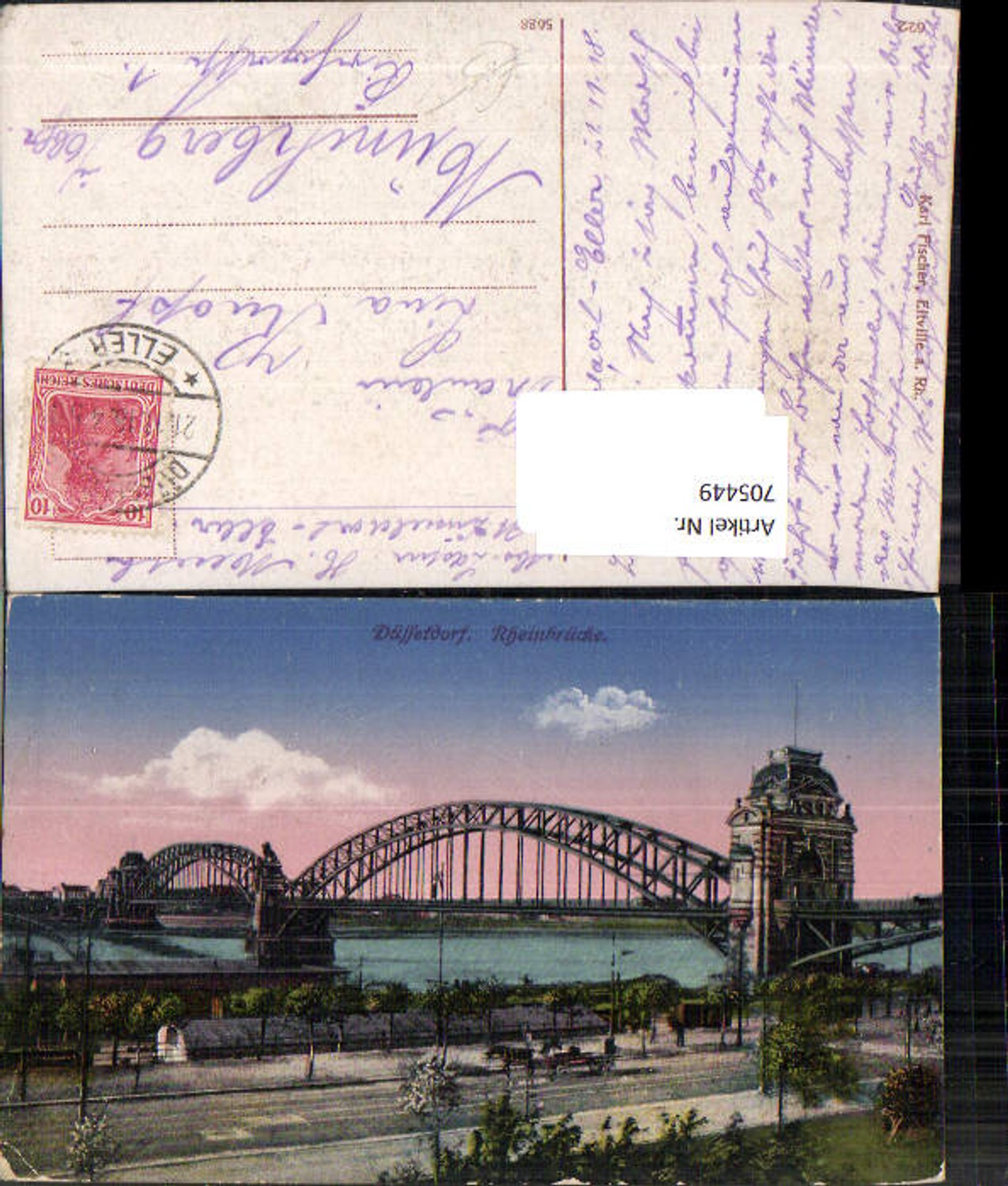 705449 Düsseldorf Rheinbrücke Brücke