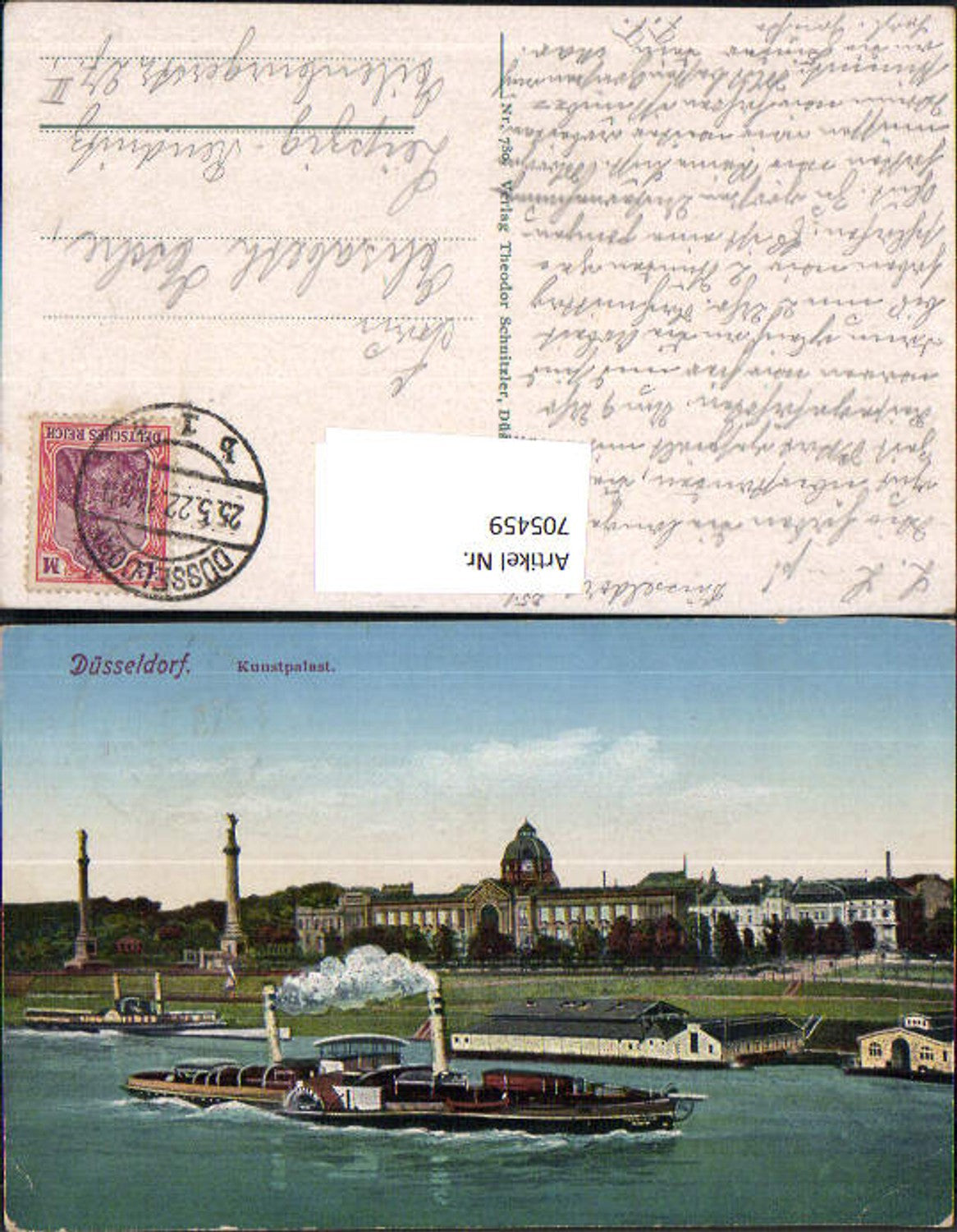 705459 Düsseldorf Kunstpalast Schiff Dampfer