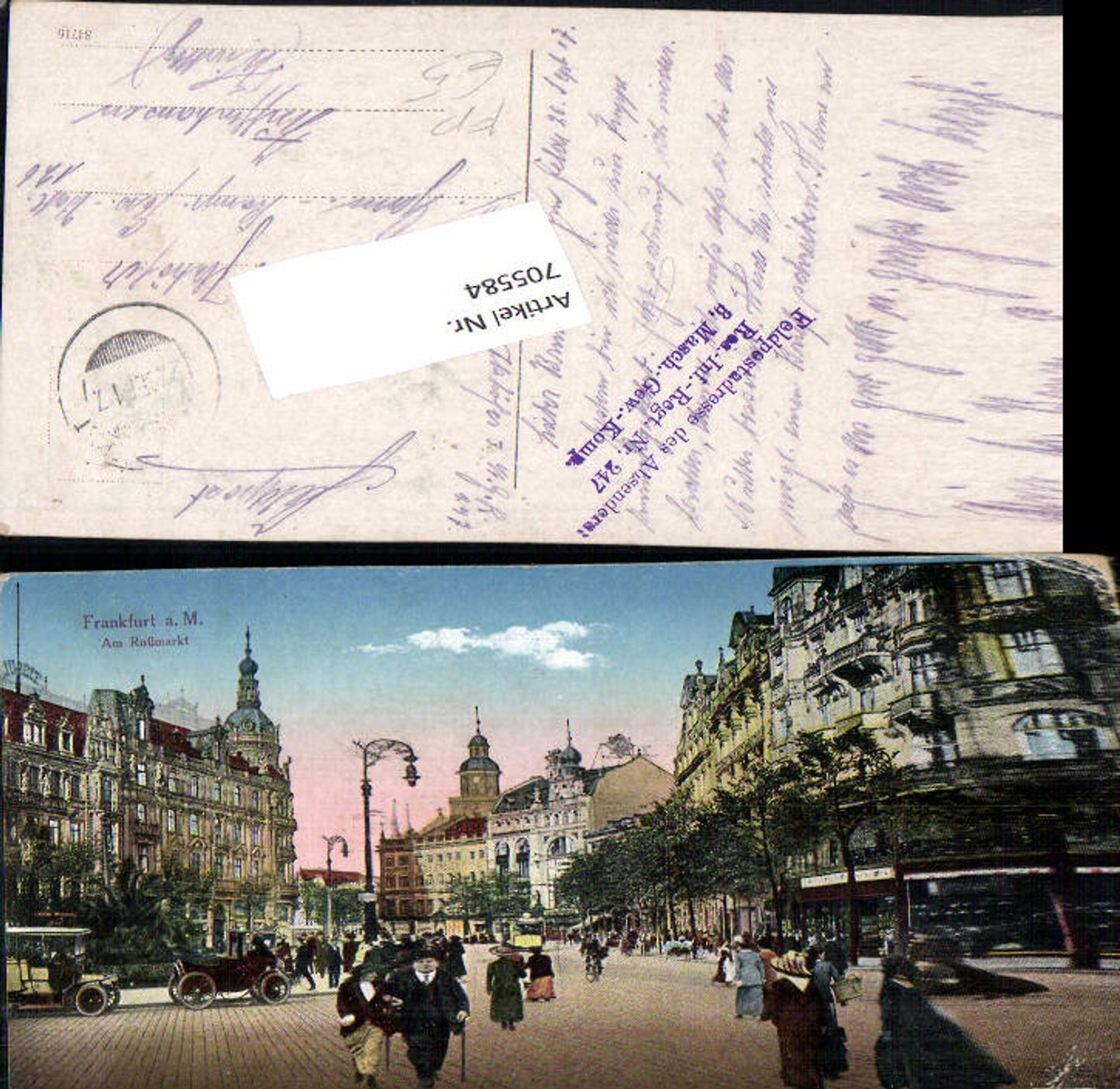 705584 Frankfurt am Main Am Roßmarkt Feldpost Zuffenhausen Stuttgart