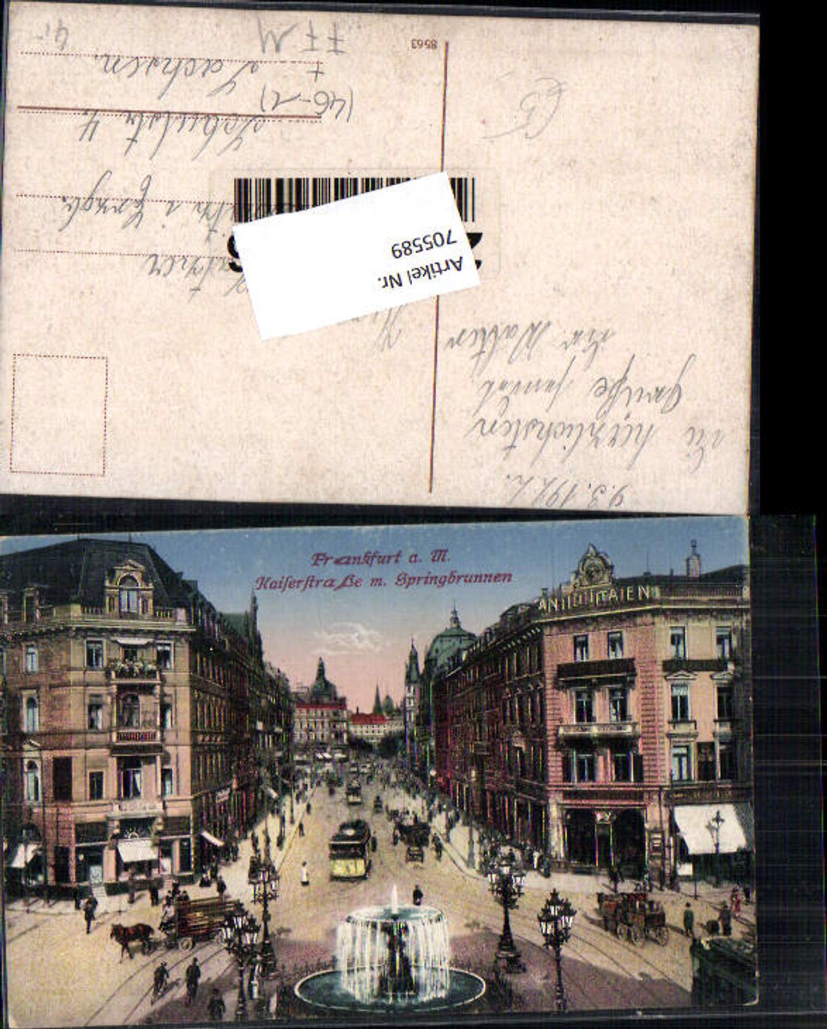 705589 Frankfurt am Main Kaiserstraße m. Springbrunnen