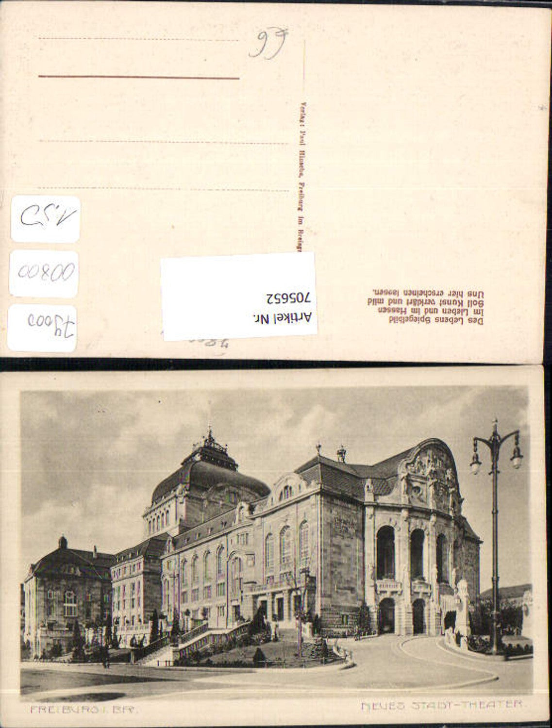 705652 Freiburg im Breisgau Neues Stadttheater Theater