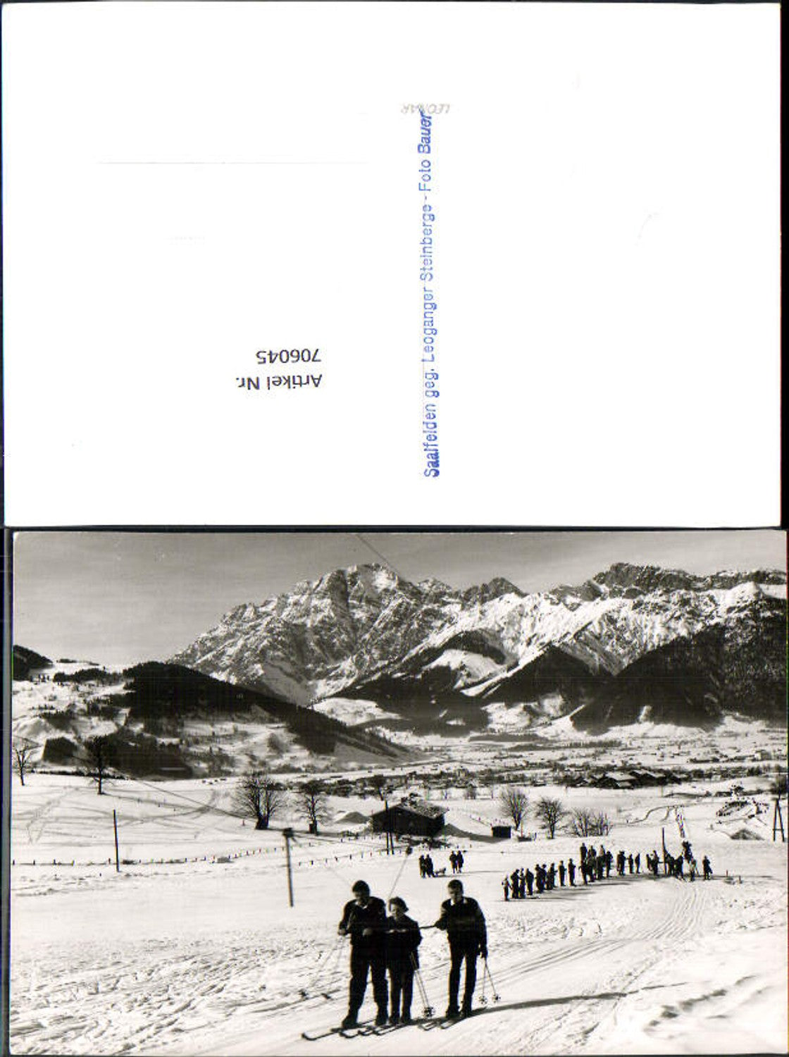706045 Foto AK Saalfelden geg. Leoganger Steinberge Schlepplift Lift Wintersport